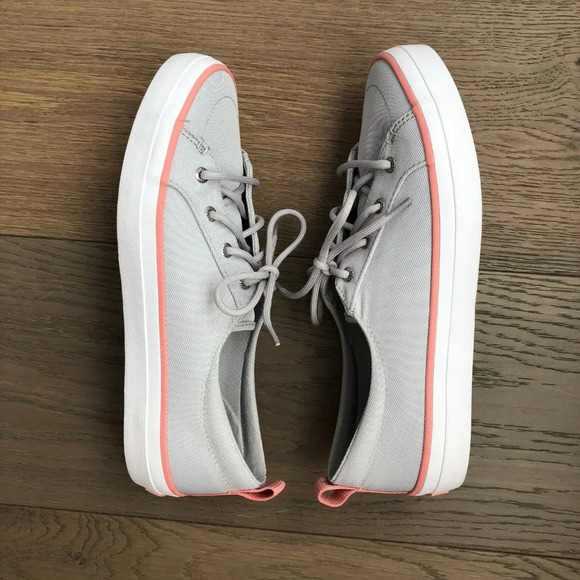 Sperry Crest Vibe SeaCycled Lace Up Casual Neutral Sneakers Grey Pink Sz 9 NWOT - Picture 6 of 12